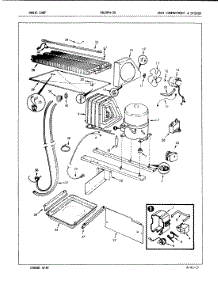 02 - Unit Compartment & System parts for Magic Chef Refrigerator RB19FY-2A / 7C38A from AppliancePartsPros.com