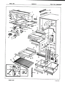 03 - Fresh Food Compartment parts for Magic Chef Refrigerator RB19GA-3A / 7C39A from AppliancePartsPros.com