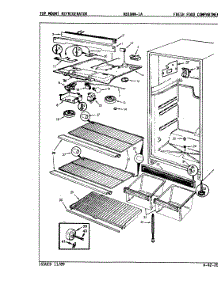 03 - Fresh Food Compartment parts for Magic Chef Refrigerator RB19HN-1A / 9B55A from AppliancePartsPros.com
