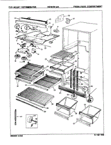 02 - Fresh Food Compartment parts for Magic Chef Refrigerator RB19HN-2A / 8C68A from AppliancePartsPros.com