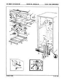 04 - Fresh Food Compartment parts for Magic Chef Refrigerator RB19JA-4A / 9A22A from AppliancePartsPros.com