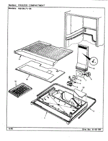 02 - Freezer Compartment parts for Magic Chef Refrigerator RB19KA-00 / AG41A from AppliancePartsPros.com