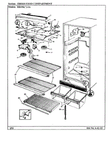 03 - Fresh Food Compartment parts for Magic Chef Refrigerator RB19KA-1A / BG51B from AppliancePartsPros.com