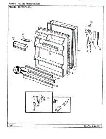 04 - Fresh Food Door parts for Magic Chef Refrigerator RB19KA-1AL / CG52A from AppliancePartsPros.com