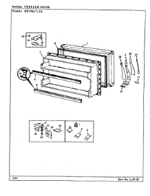 02 - Freezer Door parts for Magic Chef Refrigerator RB19KA-2A / CG58A from AppliancePartsPros.com