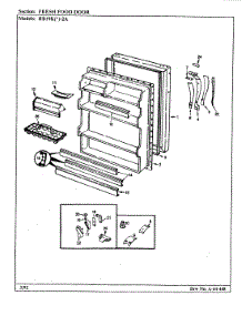 04 - Fresh Food Door parts for Magic Chef Refrigerator RB19KA-2A / CG58A from AppliancePartsPros.com