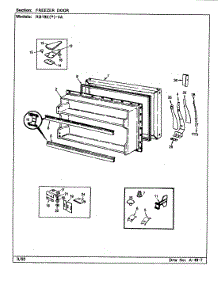 03 - Freezer Door parts for Magic Chef Refrigerator RB19KA-4A / CG65A from AppliancePartsPros.com