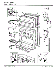 02 - Doors parts for Magic Chef Refrigerator RB19KA-4A / AG64D from AppliancePartsPros.com