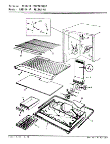 03 - Freezer Compartment parts for Magic Chef Refrigerator RB19KA-4A / AG65A from AppliancePartsPros.com