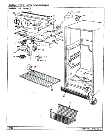 02 - Fresh Food Compartment parts for Magic Chef Refrigerator RB19KN-00 / BG41C from AppliancePartsPros.com