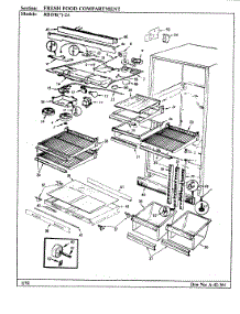 02 - Fresh Food Compartment parts for Magic Chef Refrigerator RB19KN-2A / AG58B from AppliancePartsPros.com