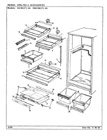 03 - Shelves & Accessories parts for Magic Chef Refrigerator RB19KN-3A / CG60A from AppliancePartsPros.com