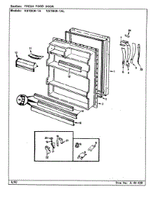 04 - Fresh Food Door parts for Magic Chef Refrigerator RB19KW-1AL / CG54A from AppliancePartsPros.com