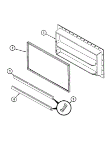 02 - Freezer Inner Door parts for Magic Chef Refrigerator RB2120TA from AppliancePartsPros.com