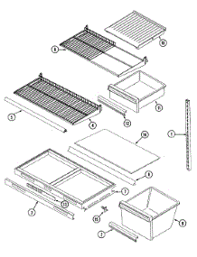 08 - Shelves & Accessories parts for Magic Chef Refrigerator RB2120TV from AppliancePartsPros.com