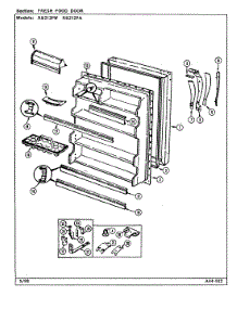 04 - Fresh Food Door parts for Magic Chef Refrigerator RB212PA / DD76A from AppliancePartsPros.com