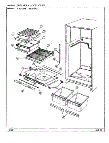 06 - Shelves & Accessories parts for Magic Chef Refrigerator RB212PA / DD76A from AppliancePartsPros.com