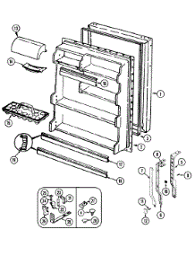 04 - Fresh Food Door parts for Magic Chef Refrigerator RB212TA from AppliancePartsPros.com