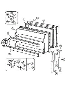 02 - Freezer Door parts for Magic Chef Refrigerator RB212TM from AppliancePartsPros.com