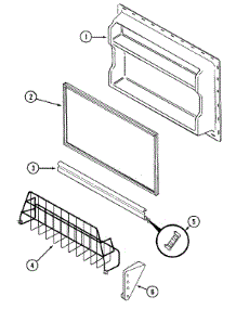 02 - Freezer Inner Door parts for Magic Chef Refrigerator RB213AFM from AppliancePartsPros.com