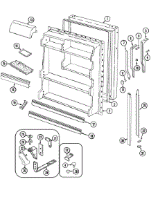 04 - Fresh Food Door parts for Magic Chef Refrigerator RB213TFV from AppliancePartsPros.com