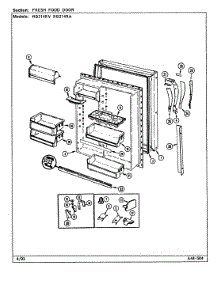 05 - Fresh Food Door parts for Magic Chef Refrigerator RB214RA / DG74A from AppliancePartsPros.com