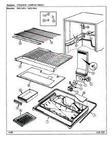 02 - Freezer Compartment parts for Magic Chef Refrigerator RB214RV / DG73A from AppliancePartsPros.com