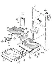 02 - Freezer Compartment parts for Magic Chef Refrigerator RB214TFA from AppliancePartsPros.com