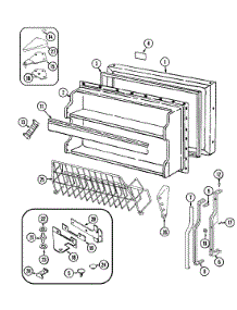 03 - Freezer Door parts for Magic Chef Refrigerator RB214TM from AppliancePartsPros.com