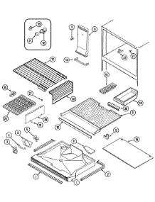 02 - Freezer Compartment parts for Magic Chef Refrigerator RB214TV from AppliancePartsPros.com