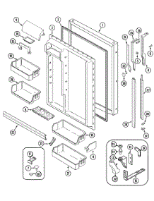 05 - Fresh Food Door parts for Magic Chef Refrigerator RB214TV from AppliancePartsPros.com