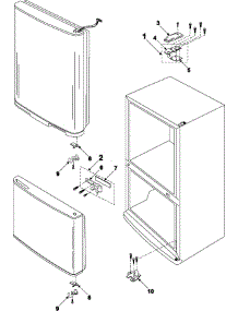 04 - Hinges parts for Samsung Refrigerator RB2155BB from AppliancePartsPros.com