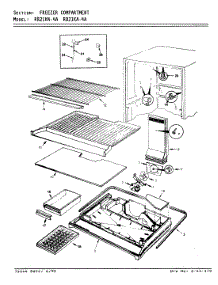 03 - Freezer Compartment parts for Magic Chef Refrigerator RB21KA-4A / AG72B from AppliancePartsPros.com