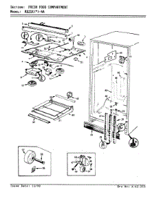 04 - Fresh Food Compartment parts for Magic Chef Refrigerator RB21KA-4A / AG71C from AppliancePartsPros.com