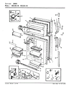 02 - Doors parts for Magic Chef Refrigerator RB21KA-4A / AG72A from AppliancePartsPros.com