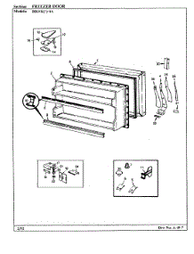 03 - Freezer Door parts for Magic Chef Refrigerator RB21KA-4A / BG72C from AppliancePartsPros.com