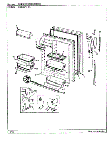 05 - Fresh Food Door parts for Magic Chef Refrigerator RB21KA-4A / BG71B from AppliancePartsPros.com