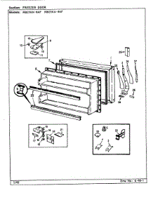 03 - Freezer Door parts for Magic Chef Refrigerator RB21KA4AF / CG78A from AppliancePartsPros.com