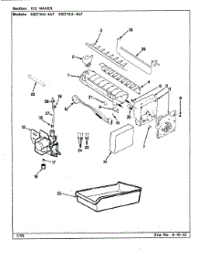 06 - Ice Maker parts for Magic Chef Refrigerator RB21KA4AF / BG76C from AppliancePartsPros.com