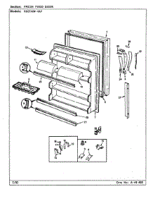 05 - Fresh Food Door parts for Magic Chef Refrigerator RB21KW4AF / CG79A from AppliancePartsPros.com