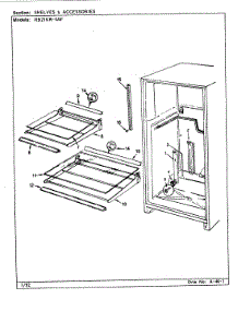 07 - Shelves & Accessories parts for Magic Chef Refrigerator RB21KW4AF / CG79A from AppliancePartsPros.com