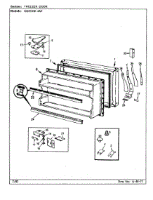 03 - Freezer Door parts for Magic Chef Refrigerator RB21KW4AF / CG81A from AppliancePartsPros.com