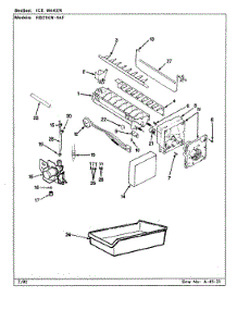 06 - Ice Maker parts for Magic Chef Refrigerator RB21KW4AF / CG81A from AppliancePartsPros.com