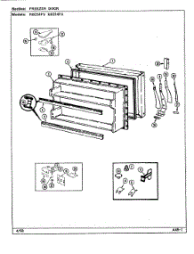 03 - Freezer Door parts for Magic Chef Refrigerator RB234PA / DD87A from AppliancePartsPros.com