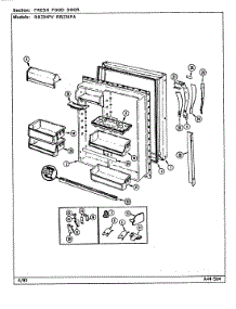 05 - Fresh Food Door parts for Magic Chef Refrigerator RB234PA / DD87A from AppliancePartsPros.com