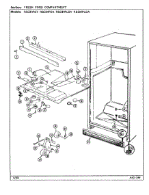 04 - Fresh Food Compartment parts for Magic Chef Refrigerator RB234PDA / DG98A from AppliancePartsPros.com