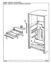 08 - Shelves & Accessories parts for Magic Chef Refrigerator RB234PDA / DG98A from AppliancePartsPros.com