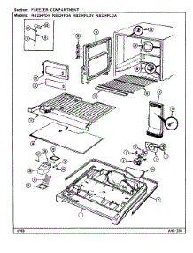 02 - Freezer Compartment parts for Magic Chef Refrigerator RB234PLDA / DG90A from AppliancePartsPros.com