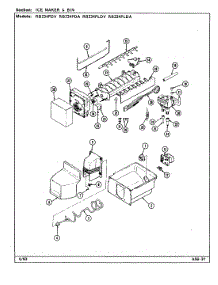 05 - Ice Maker & Bin parts for Magic Chef Refrigerator RB234PLDV / DG89A from AppliancePartsPros.com