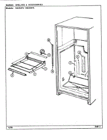 04 - Shelves & Accessories parts for Magic Chef Refrigerator RB234PV / DD86A from AppliancePartsPros.com
